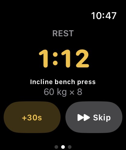 The Apple Watch rest screen.